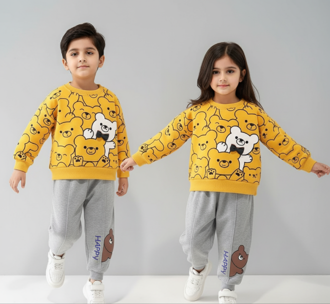 Yellow grey tracksuit