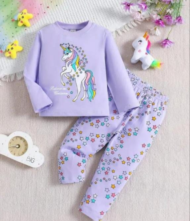 Unicorn purple pj's