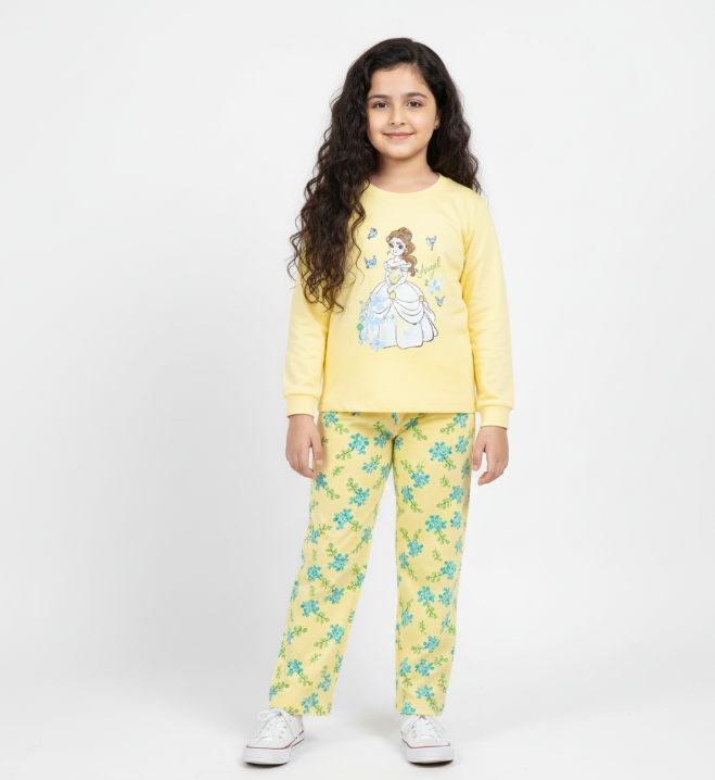 Yellow princess pj set