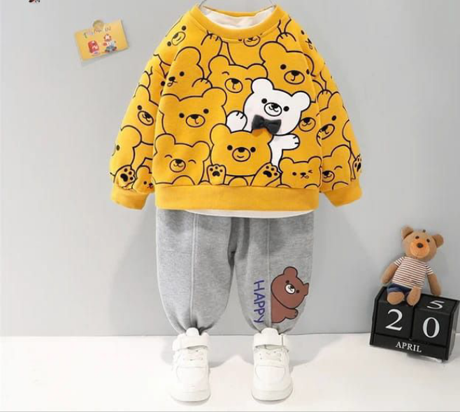 Yellow grey tracksuit