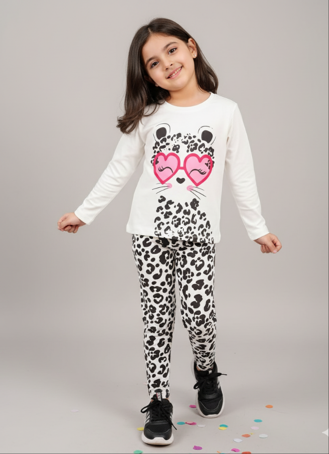 Cute cat design pj set
