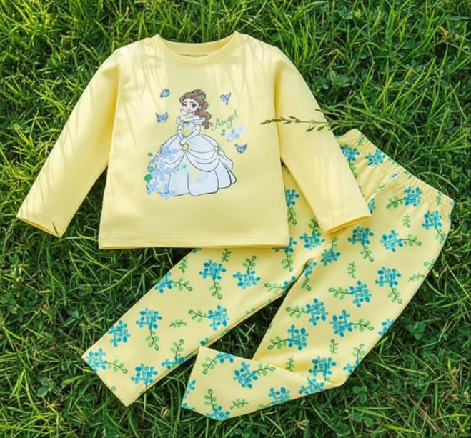 Yellow princess pj set