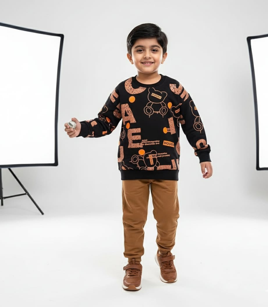 Casual wear brown tracksuit