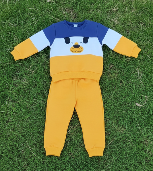 little boss yellow and blue winter outfit