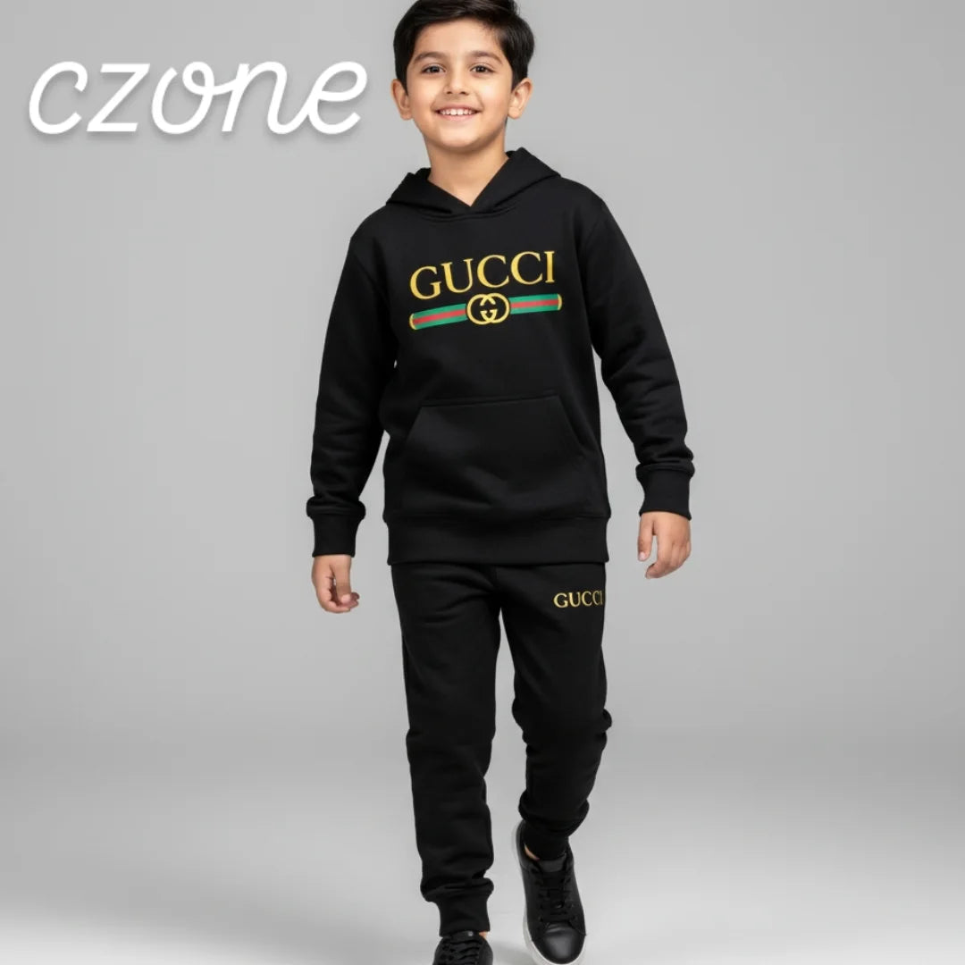 Black hoodie tracksuit