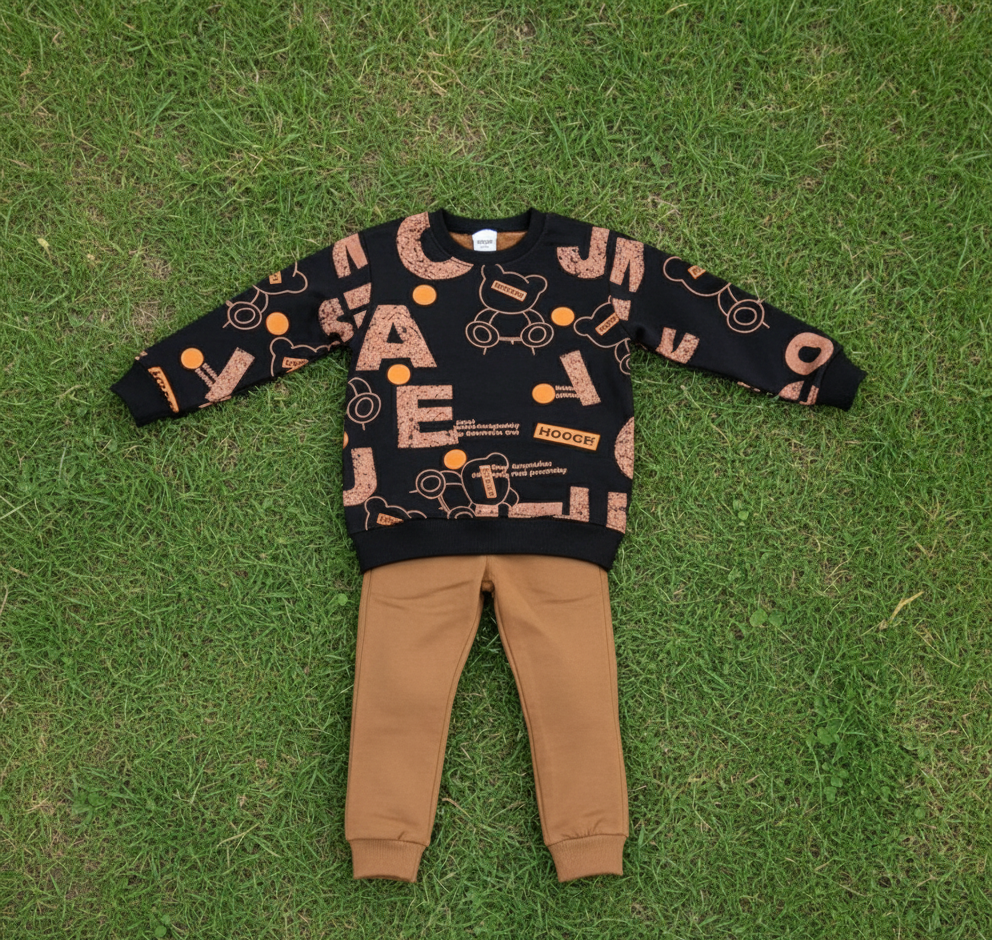 Casual wear brown tracksuit