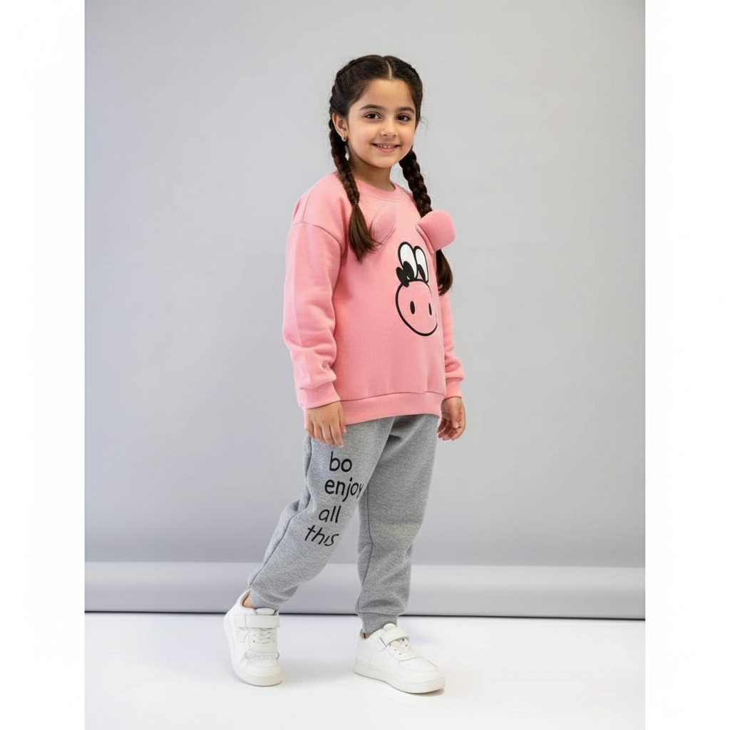 Teddy face pink tracksuit