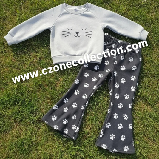 Grey cat winter tracksuit