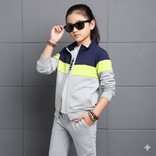 Trendy zipper tracksuit