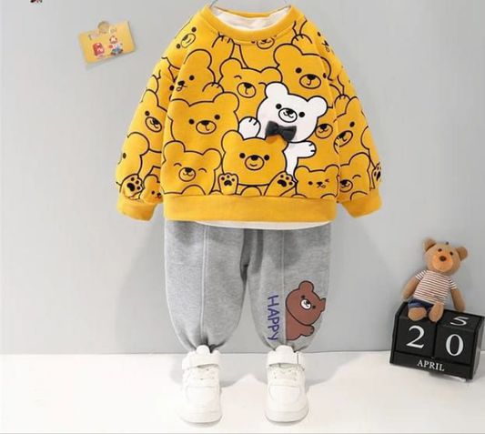 Yellow grey tracksuit