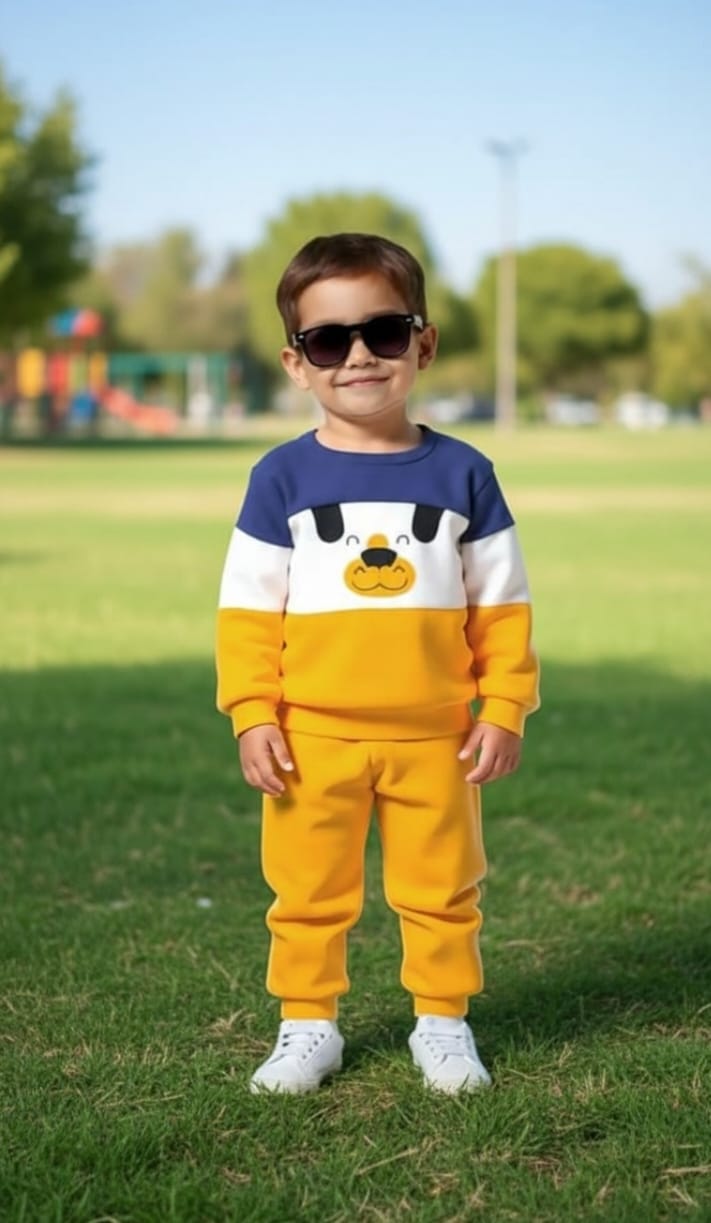 little boss yellow and blue winter outfit