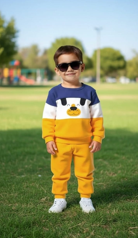 little boss yellow and blue winter outfit