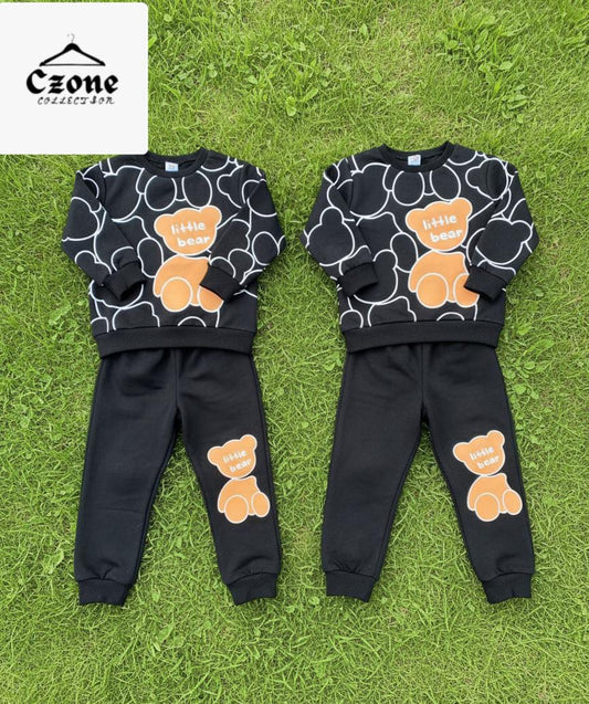 Black printed tracksuit