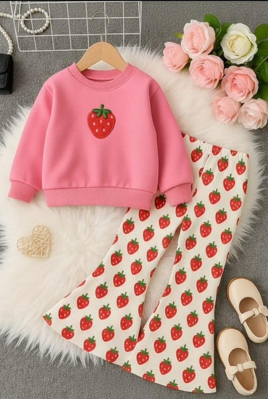pink strawberry tracksuit