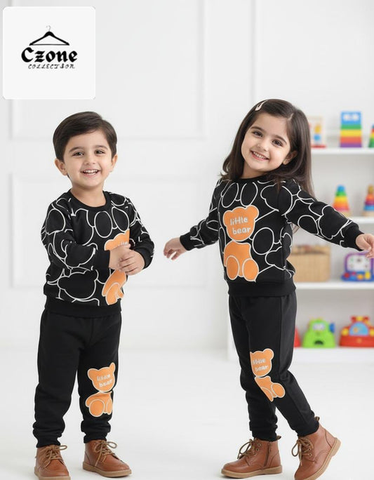 Black printed tracksuit