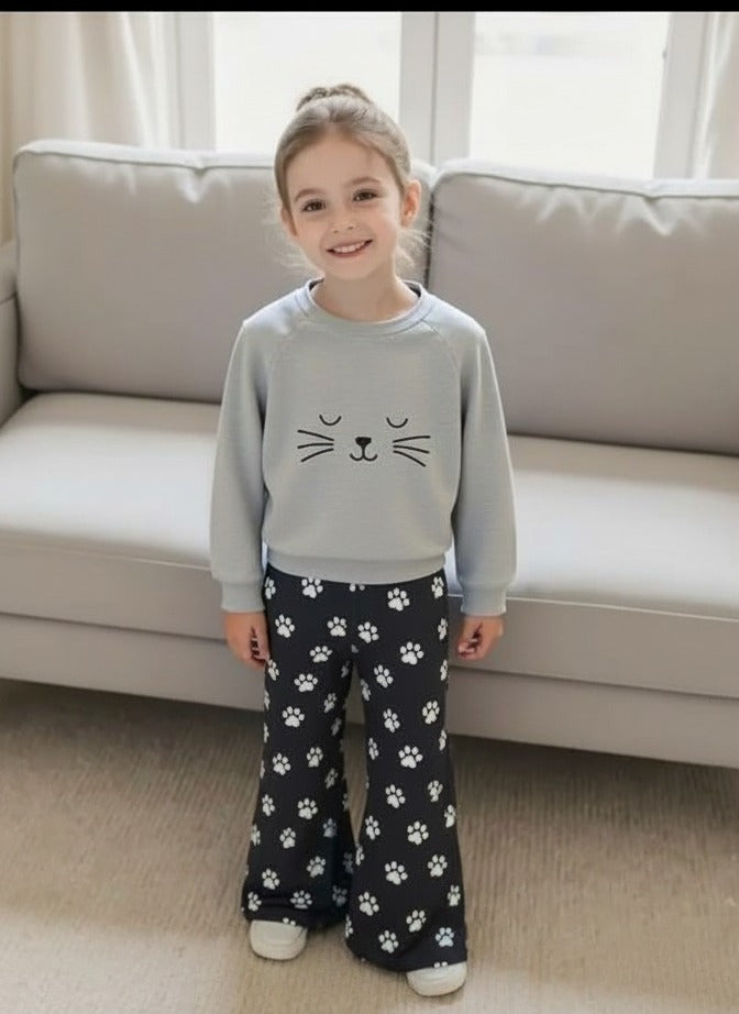 Grey cat winter tracksuit