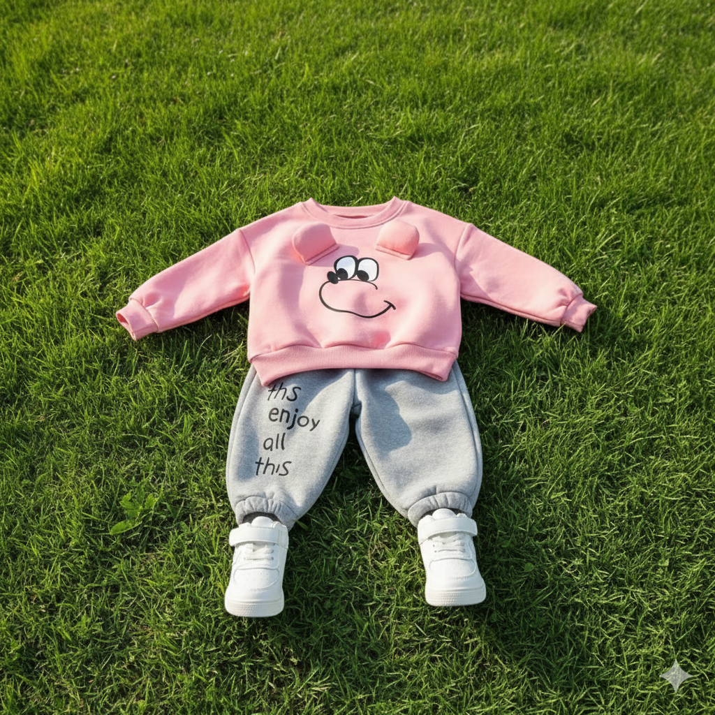 Teddy face pink tracksuit