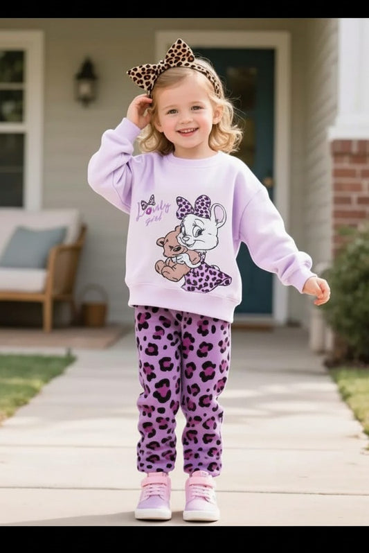 Little Girl's Lavender & Purple Outfit